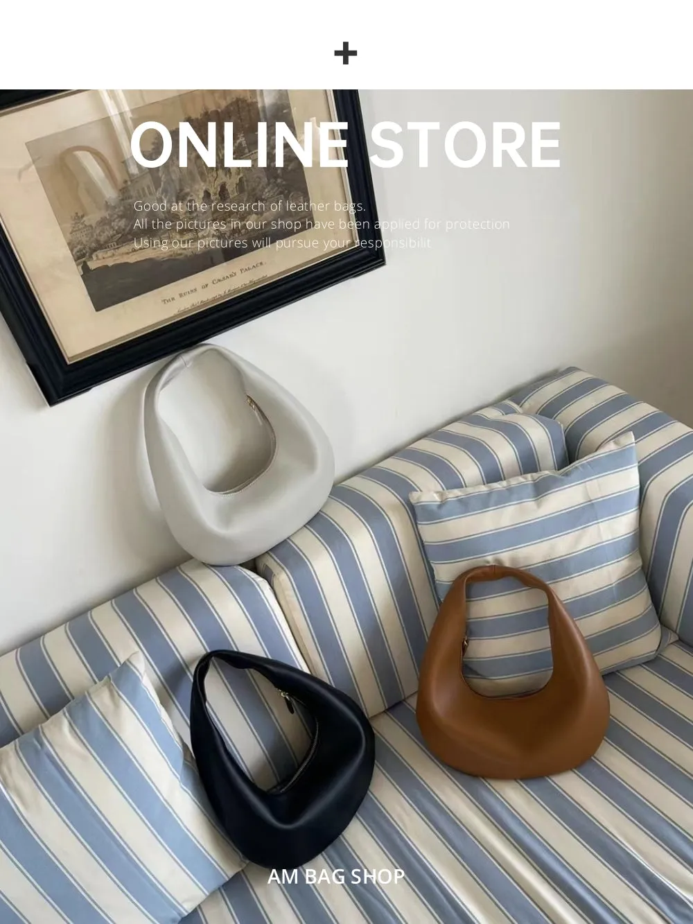 Crescent Leather Handbag