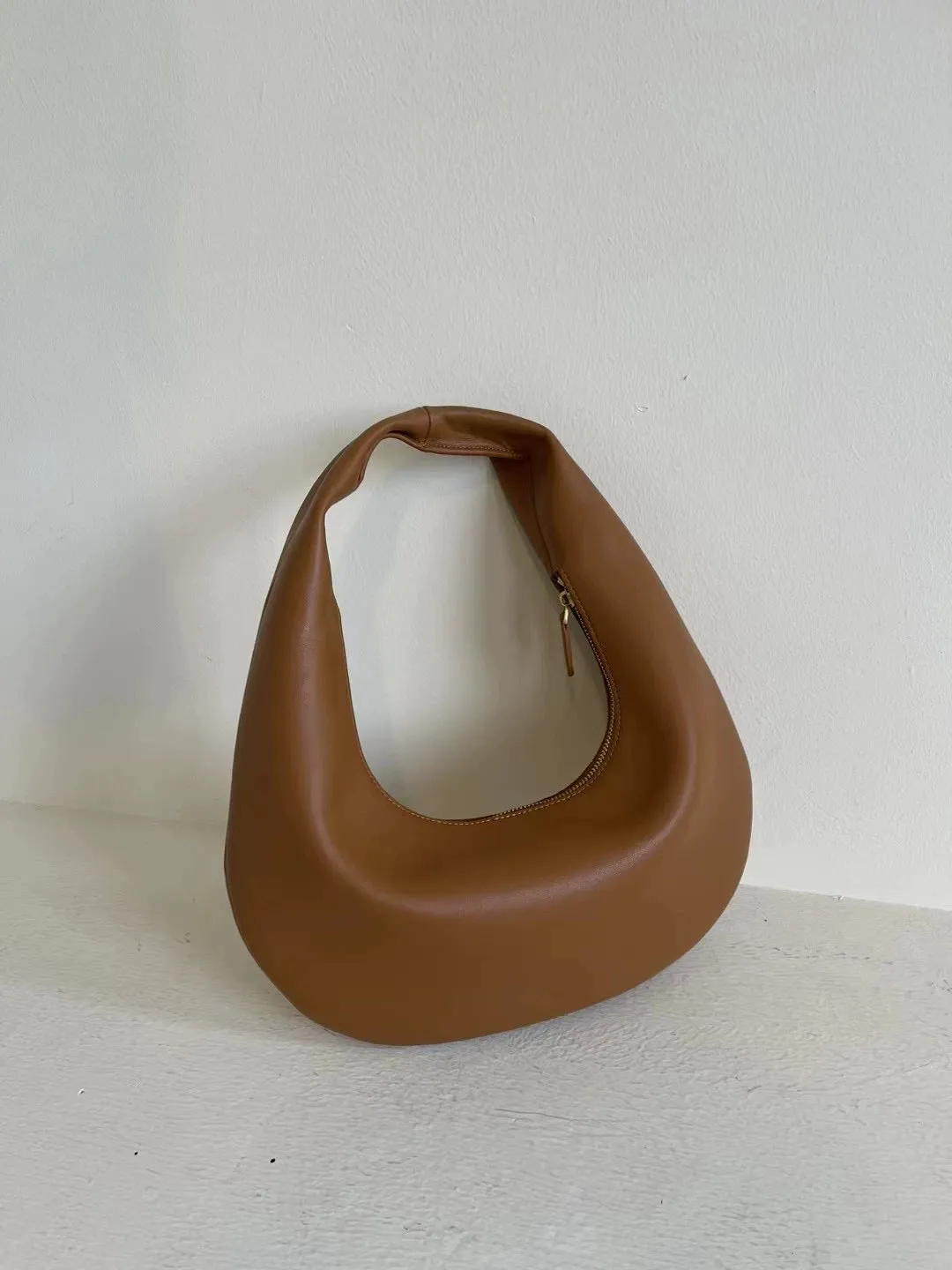 Crescent Leather Handbag
