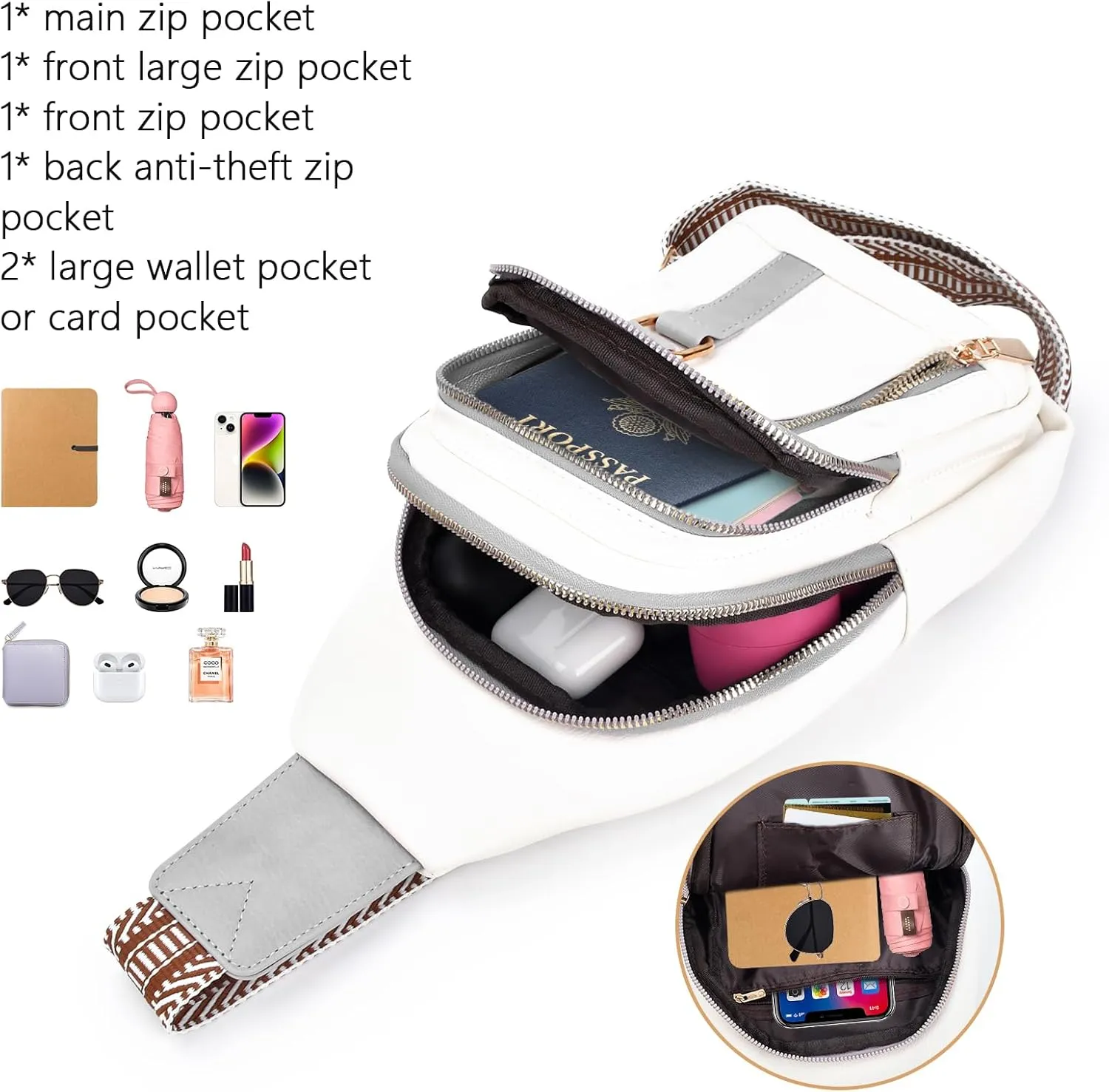 Crossbody Bags for Women Mothers Day Gifts for Mom Her Wife Birthday Gifts Small Sling Bag Leather Fanny Packs for Travel