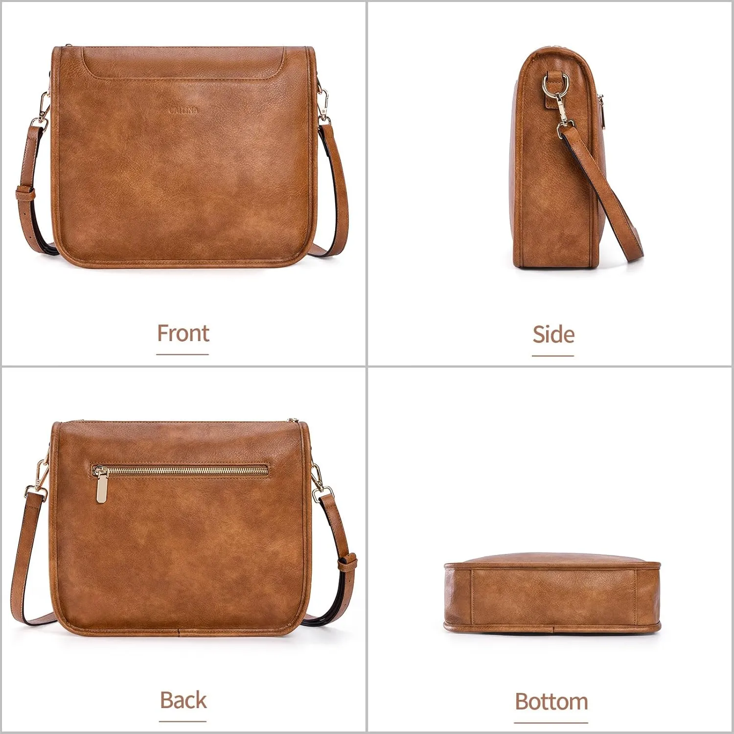Crossbody Bags For Women Trendy Vegan Leather Travel Bags Shoulder Purses For Women With 2 Adjustable Strap