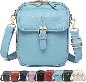 Crossbody Leather Bag,2025 New Women's Crossbody Anti Theft Leather Bags,Small Purse with Card Slots