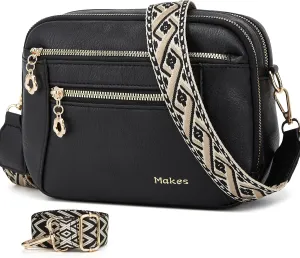 Crossbody Purse for Women Small Crossbody Bags Trendy Vegan Leather with 2 Adjustable Shoulder Straps Mothers Wife Mom Gifts