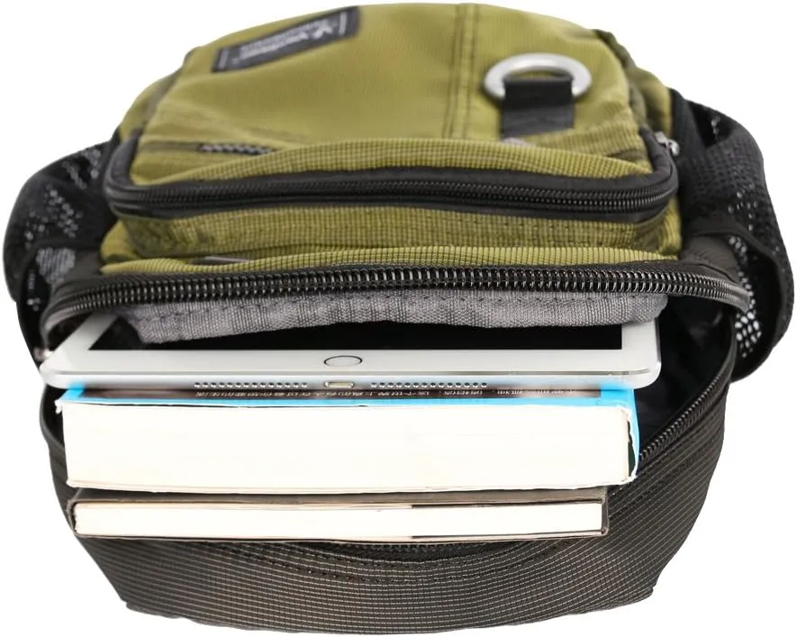 Crossbody Sling Bag Backpack for Men & Women Army Green