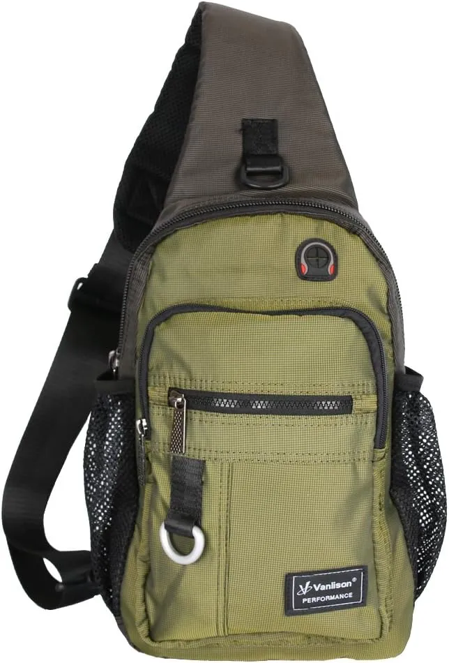 Crossbody Sling Bag Backpack for Men & Women Army Green