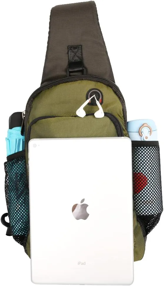 Crossbody Sling Bag Backpack for Men & Women Army Green