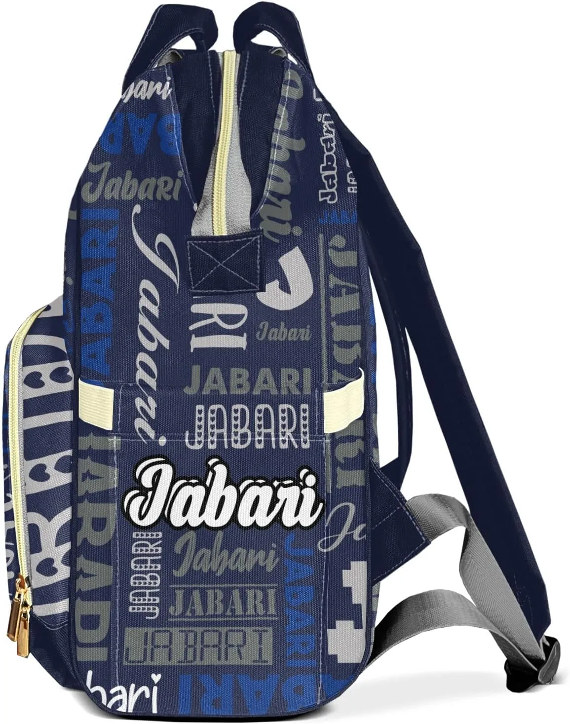 Custom Name Boy Baby Bags, Nylon Personalized Diaper Bag Backpack for Baby Boy Mom, Large Capacity, Waterproof, Multifunctional, Adjustable Shoulder Straps