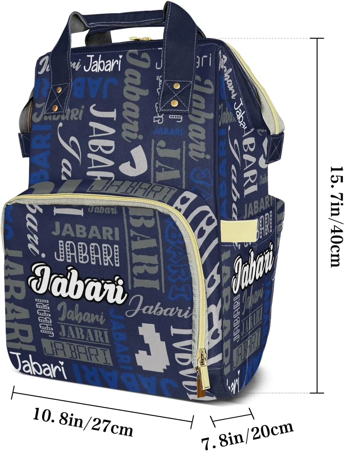 Custom Name Boy Baby Bags, Nylon Personalized Diaper Bag Backpack for Baby Boy Mom, Large Capacity, Waterproof, Multifunctional, Adjustable Shoulder Straps