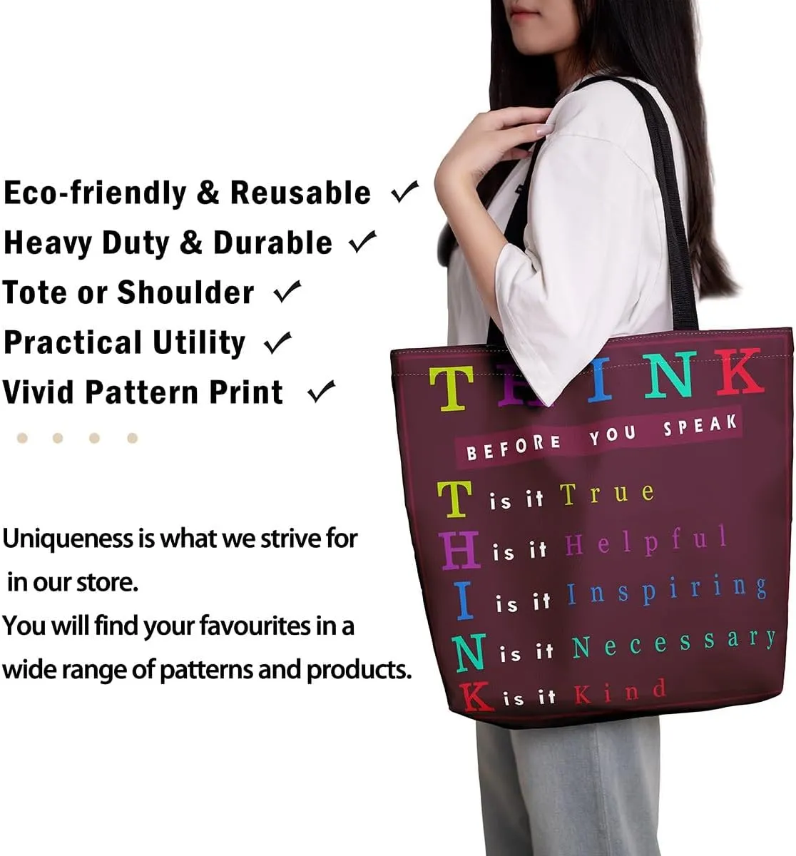 Cute Axolotl Canvas Tote Bag Rainbow Axolotls Shoulder Bag,Ocean Nautical Sea Animal Reusable Grocery Shoulder Bag