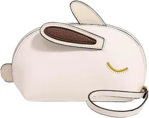 Cute Bunny Wristlet Handbag Small Chic Fashion Clutch Purse for Women Kawaii PU Leather Fashion Trendy Travel Pouch
