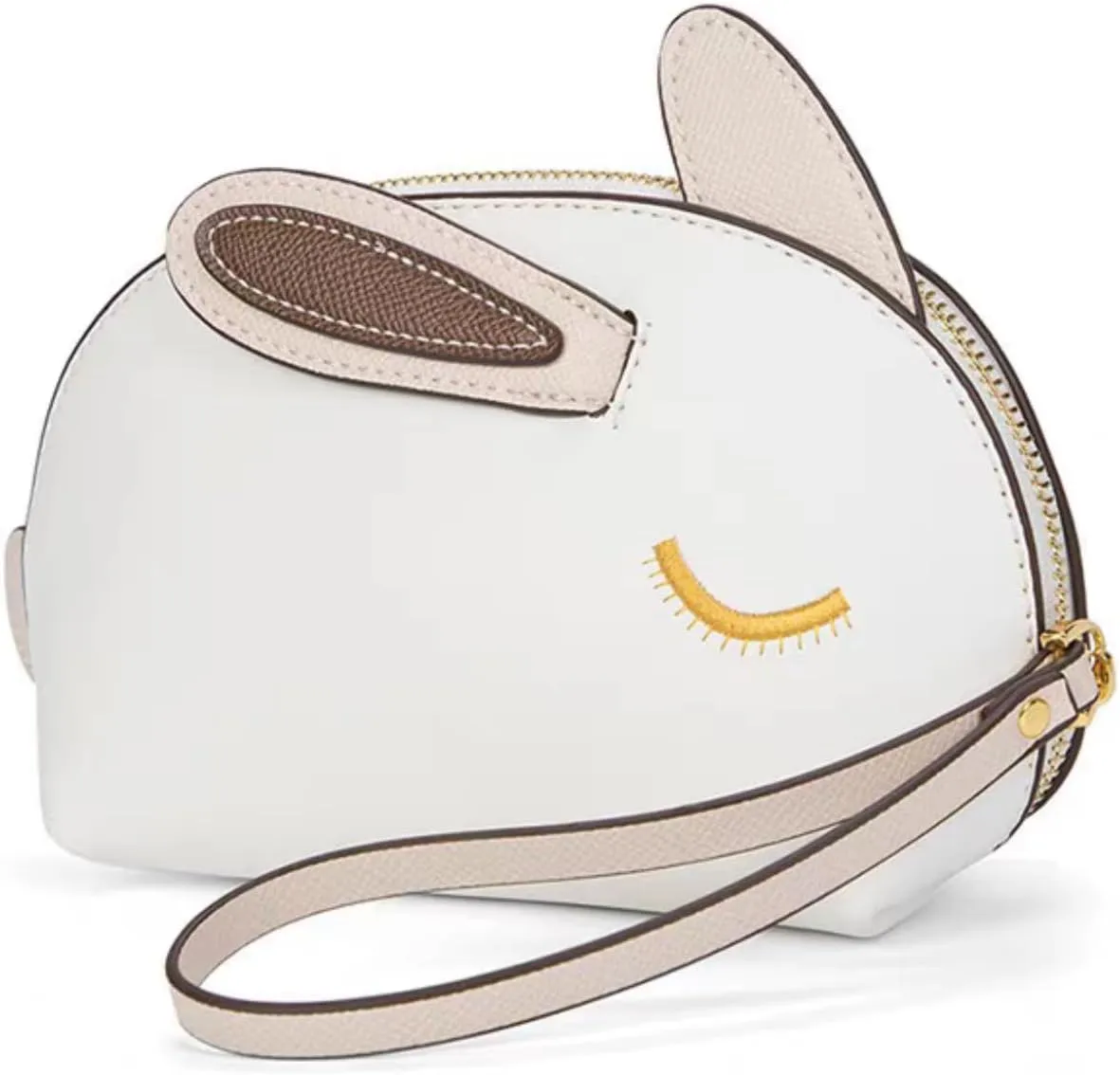 Cute Bunny Wristlet Handbag Small Chic Fashion Clutch Purse for Women Kawaii PU Leather Fashion Trendy Travel Pouch