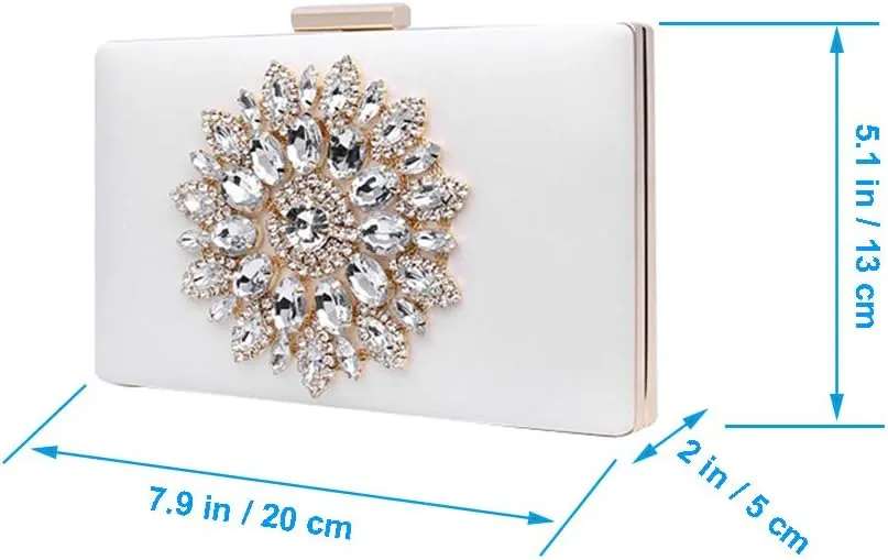 Cute Diamond Evening Clutch Purse Shoulder Bag Crossbody Handbag With Chain For Women