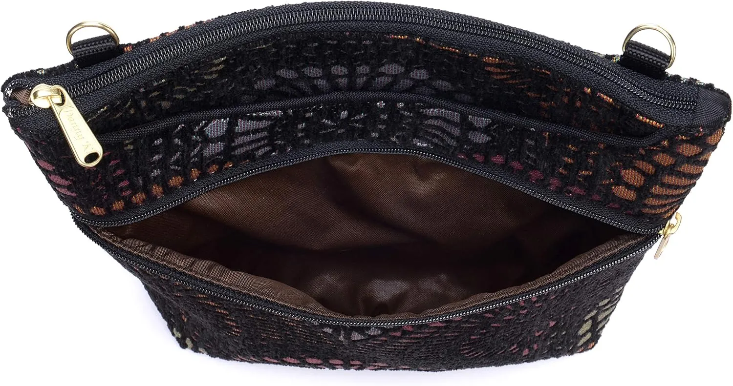 Danny K. Women's Tapestry Bag Crossbody Handbag, Maggie Purse Handmade in the USA