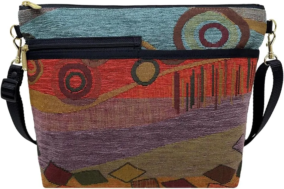 Danny K. Women's Tapestry Bag Shoulder Handbag, Large Zipper Purse Handmade in the USA
