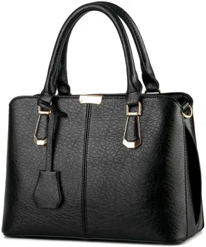 Dayfine Women's PU Leather Handbag Business Commuter Bag Large Capacity Shoulder Bag