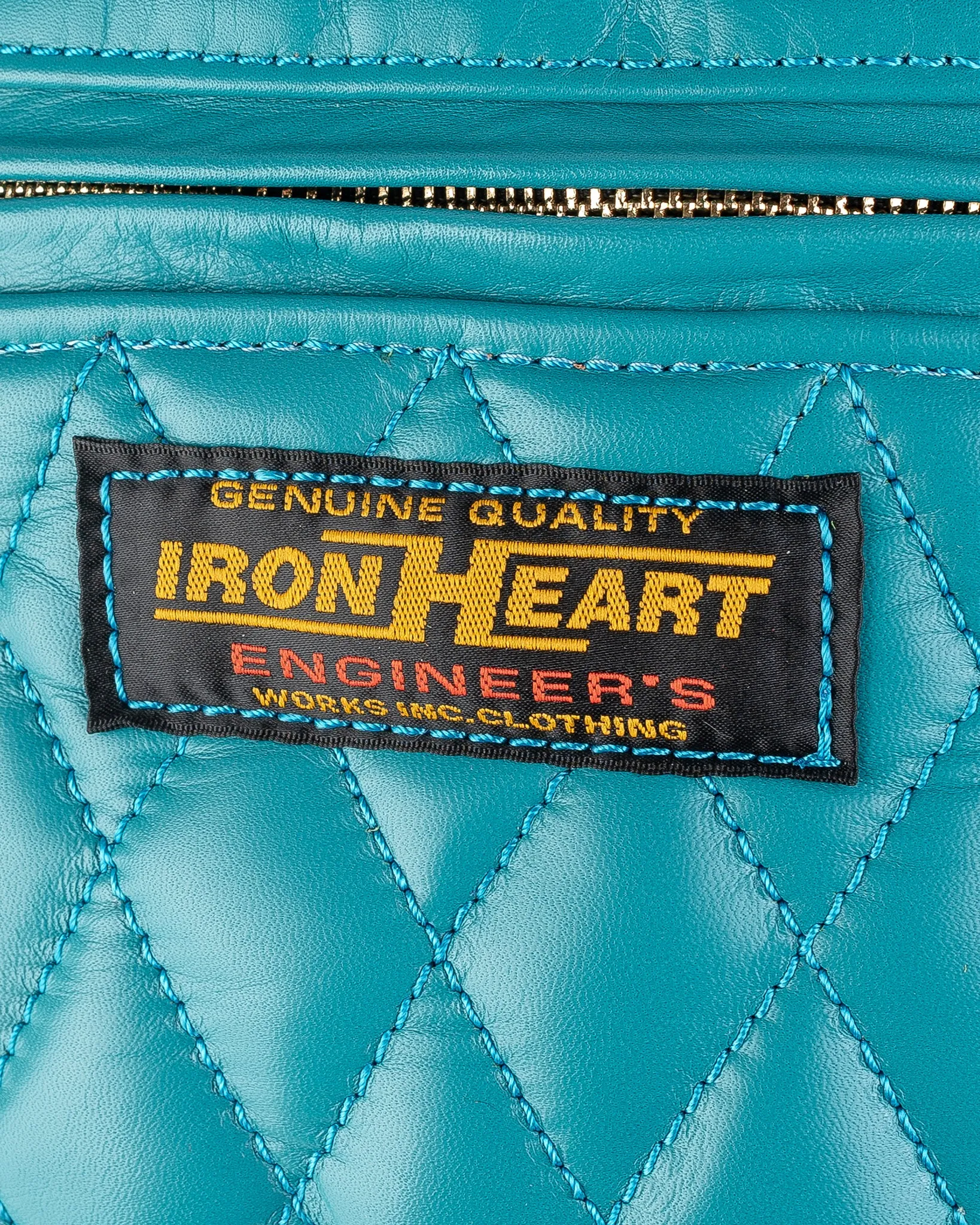 Diamond Stitched Leather Waist Bag - Blue