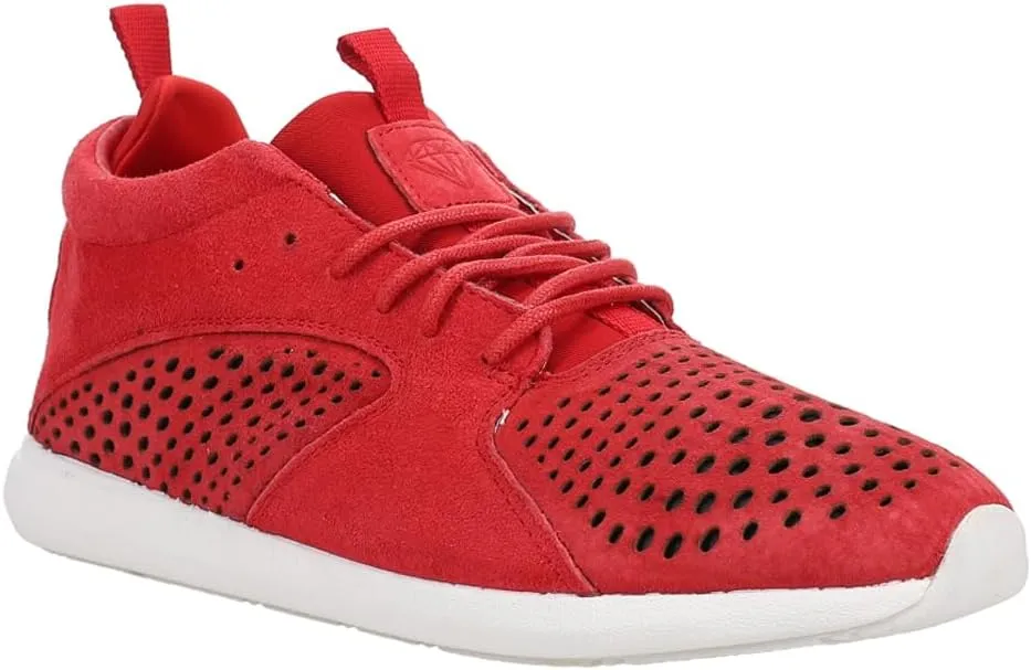 Diamond Supply Co. Mens Quest Mid Lace Up Sneakers Shoes Casual - Red