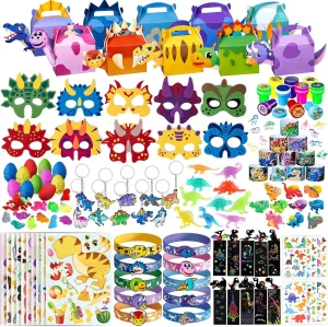 Dinosaur Party Favors, Dinosaur Birthday Party Supplies, Dinosaur Goodie Bags for Kids Birthday, Dino Gifts Bags Fillers Stuffers, Dinosaur Themed Party Toys