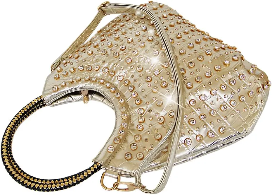 Fashion Diamonds Tote Bag For Women Handbags Leather Hobo Bag Shoulder Bag Rhinestone Messenger Crossbody Bags