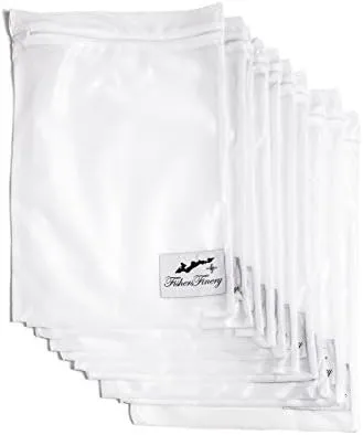 Fishers Finery Multi-Pack Mesh Wash Bag with Zipper Closure; Durable (10 pack)