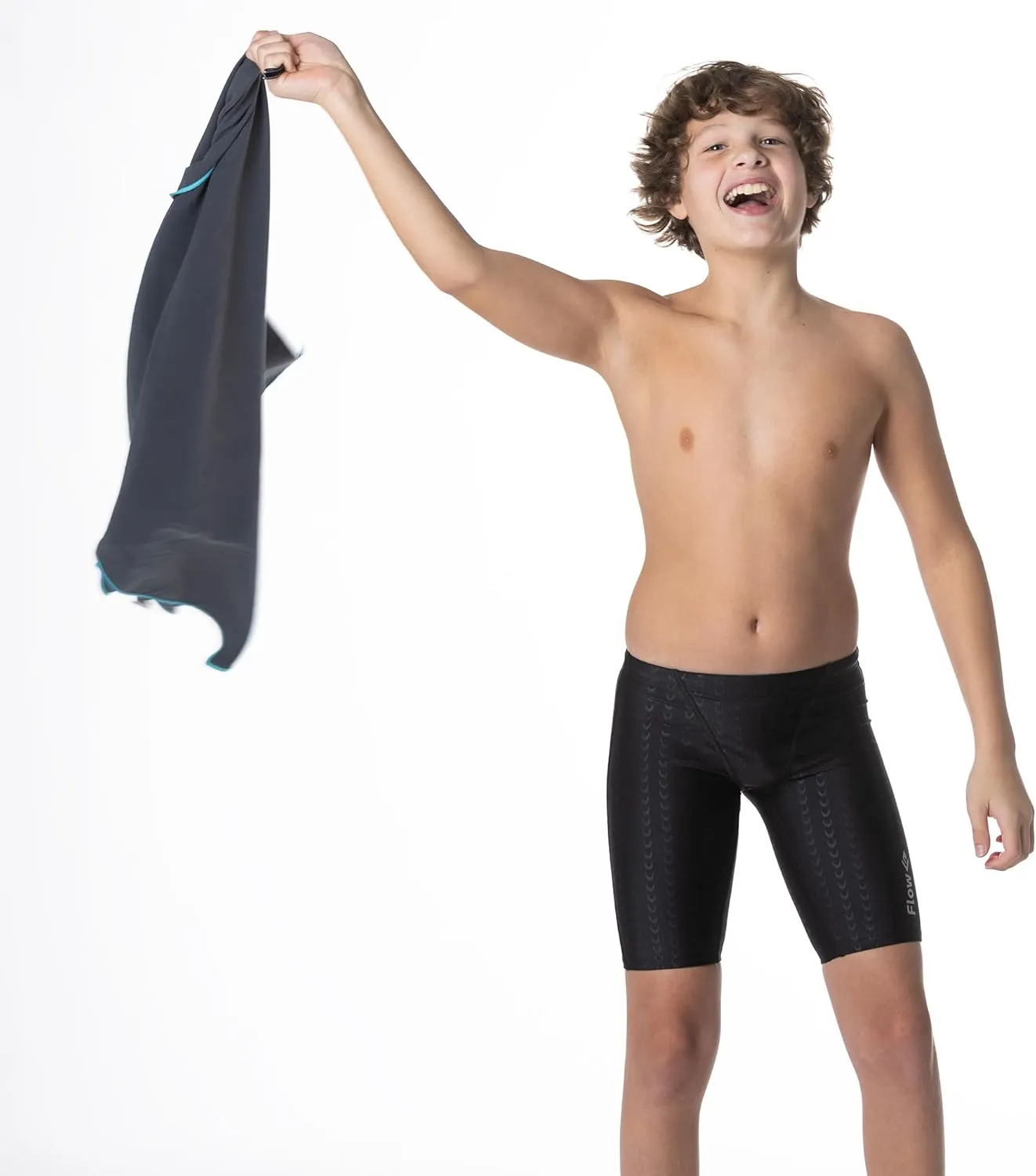 Flow Hydro Sport Towel - Microfiber Quick Dry Swimming Towels for Swim, Pool, Triathlon, and Other Water Sports in Medium, Large, Extra Large, and Hooded Sizes (Gray, Medium (48" x 24"))
