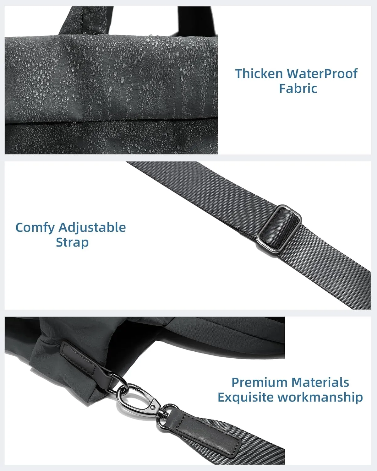 FODOKO Hobo Crossbody Bags 2.0, 19L Large Totes Handbags with Straps for Women, Multi Nylon Shoulder Bags for Travel Gym