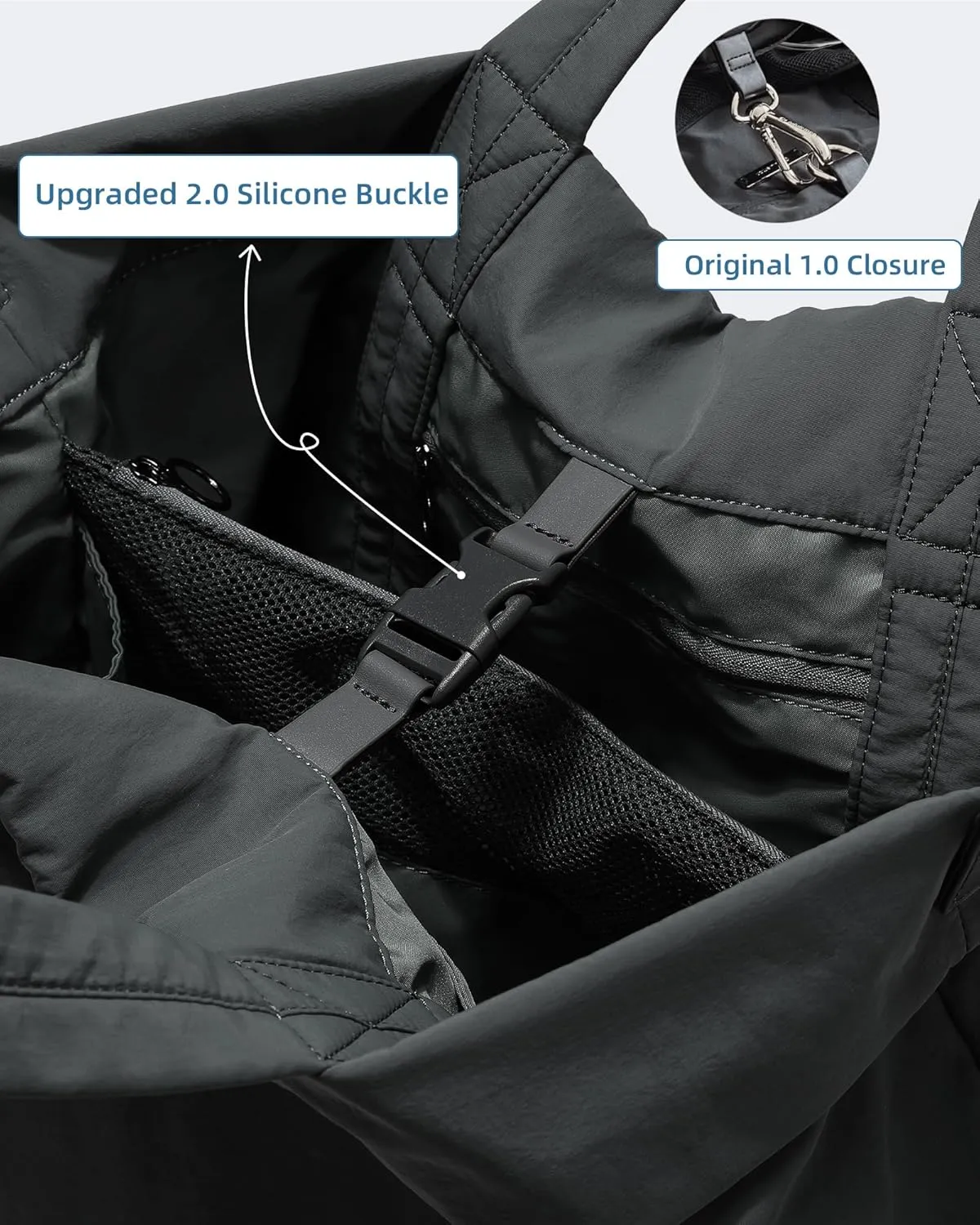 FODOKO Hobo Crossbody Bags 2.0, 19L Large Totes Handbags with Straps for Women, Multi Nylon Shoulder Bags for Travel Gym