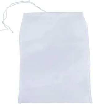 Food Grade Fine Mesh Strainer Bag, 300 Mesh 48 Micron Reusable Washable Nylon Fabric Bag Drawstring Filter Bags for Beer Milk Coffee Tea Fruit, 15.75 x 23.6 inch