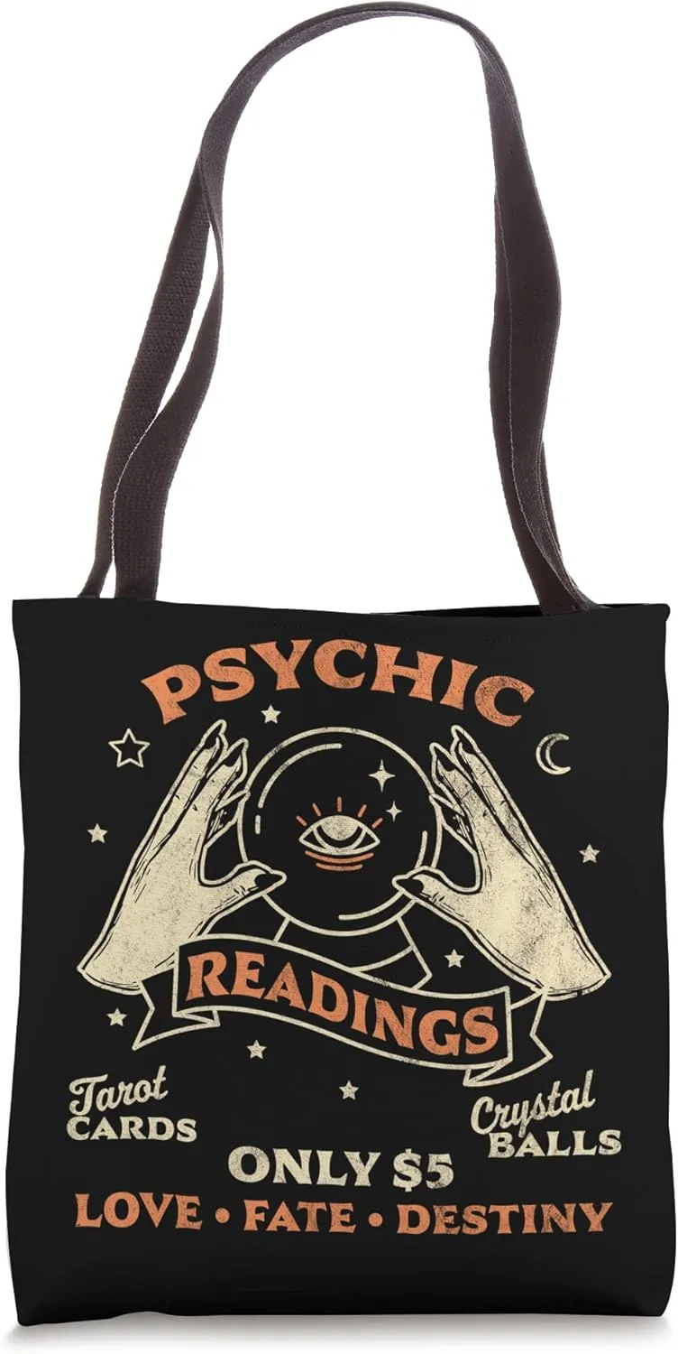 Fortune Teller Psychic Readings Tarot Crystal Ball Vintage Tote Bag