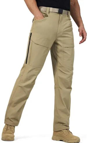 FREE SOLDIER Men's Hiking Pants Water Resistant Quick Dry Lightweight Tactical Cargo Work Pants for Travel Outdoor