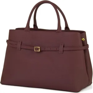 Full-Grain Cow Leather Top Handle Satchel, Tote Bag for Women Work and Shoulder Crossbody Bag with Adustable Strap