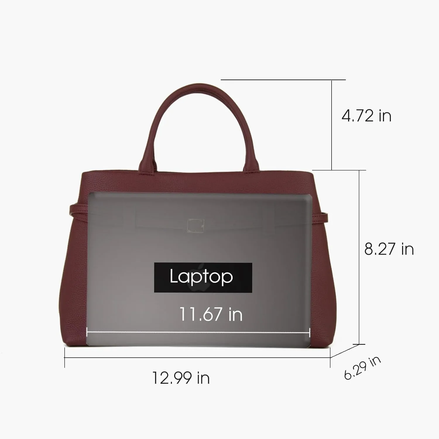 Full-Grain Cow Leather Top Handle Satchel, Tote Bag for Women Work and Shoulder Crossbody Bag with Adustable Strap