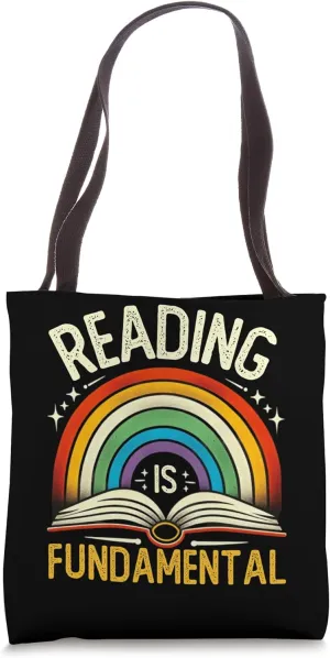 Funny Reading is Fundamental Shirts Reading Book Lovers Tote Bag