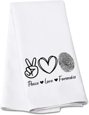 G2TUP Forensic Gift Peace Love Makeup Bag Cosmetic Bag Zipper Travel Bag (Peace Love Forensics KT)