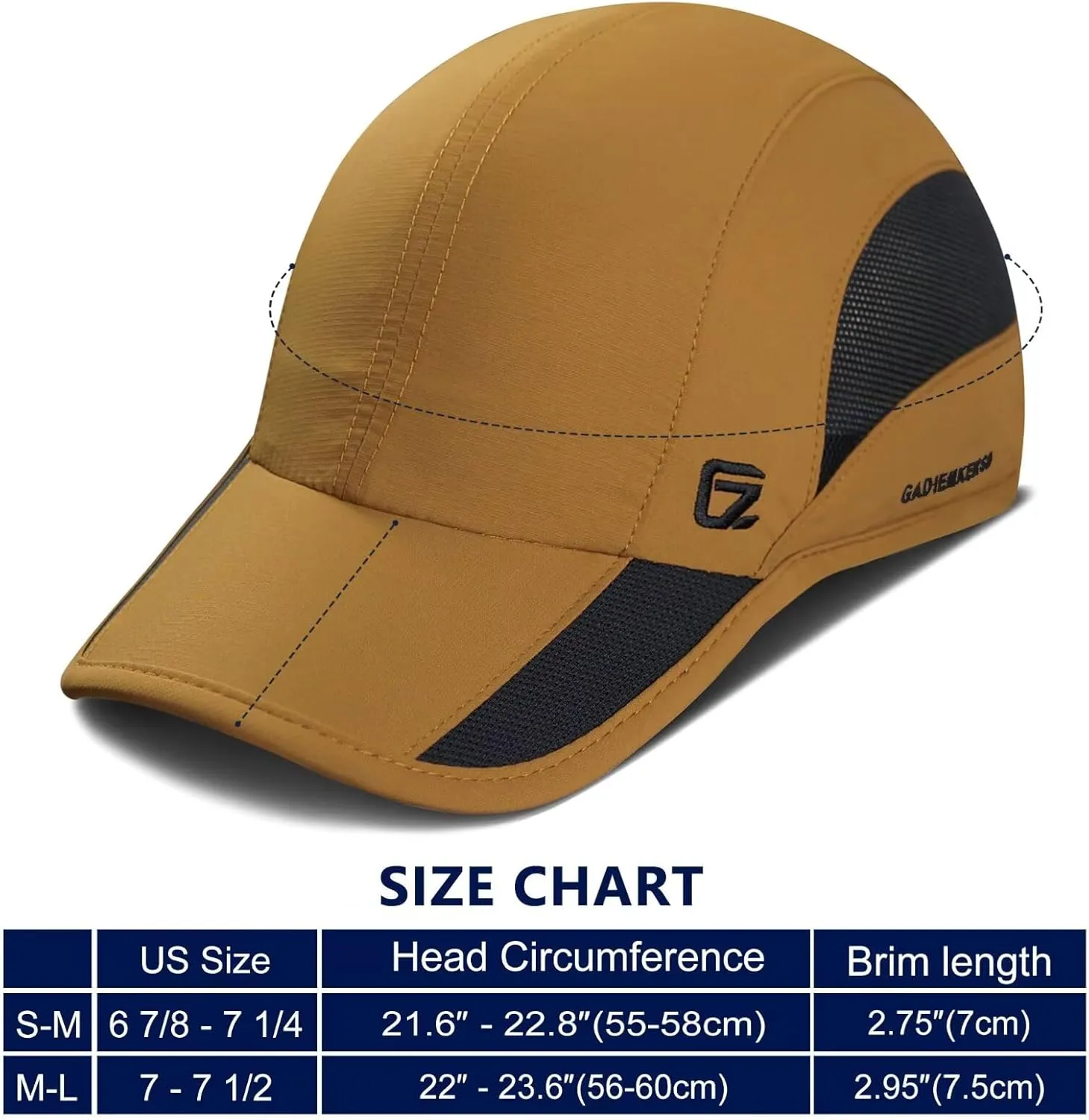 GADIEMKENSD Quick Dry Run Hat Cooling Breathable Mesh