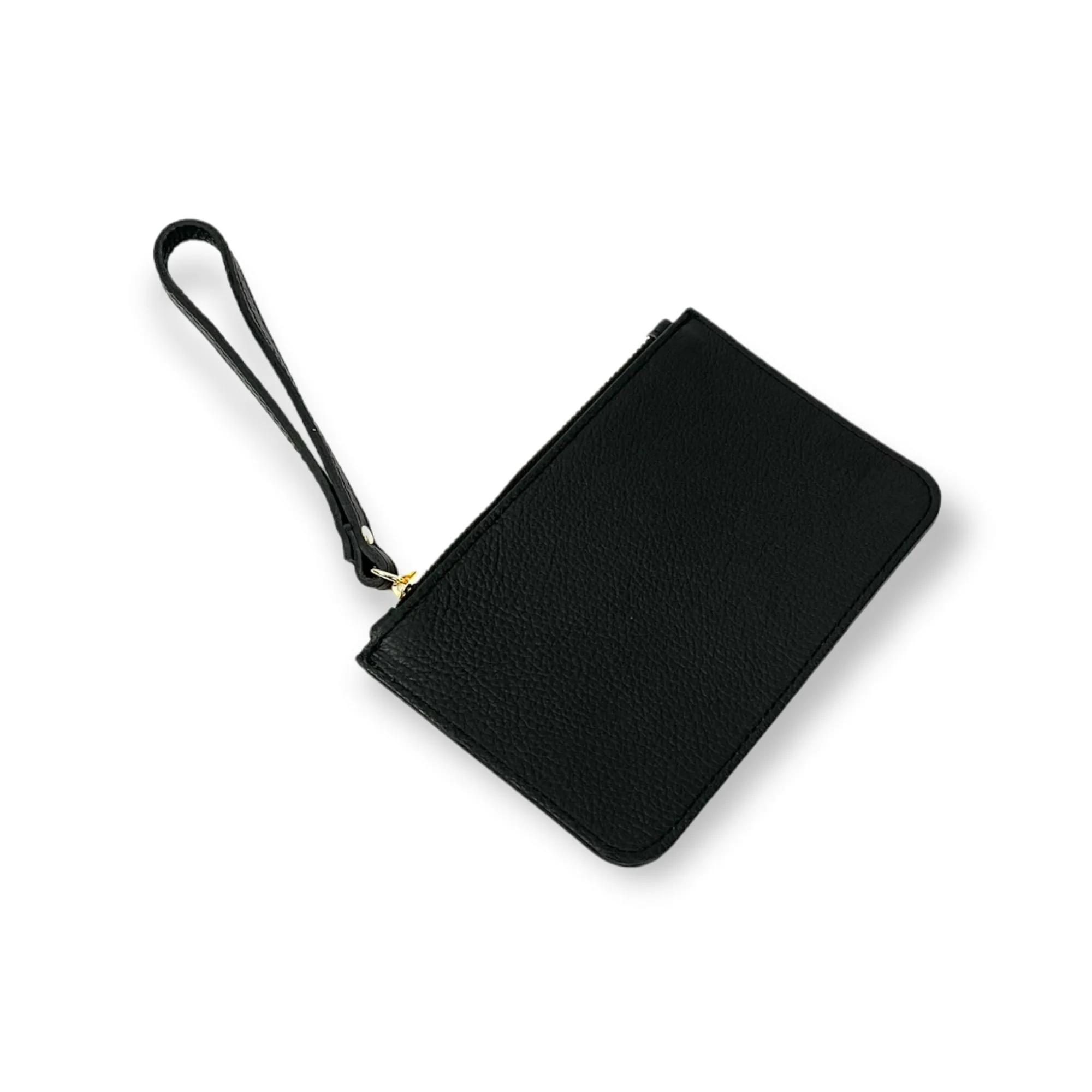Genuine Leather Envelope Wallet with Wrist Strap