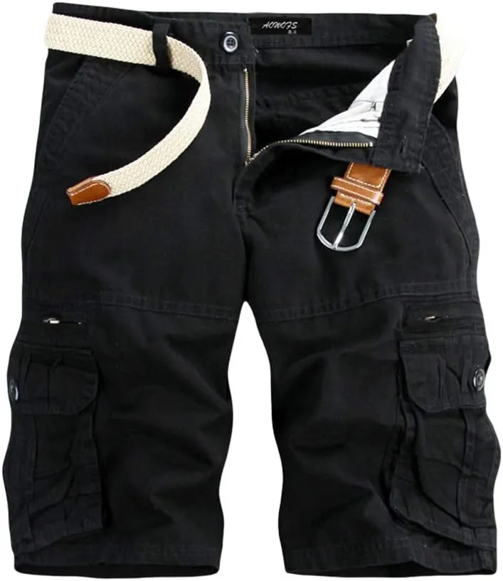 GIERIDUC Men's Hiking Cargo Shorts Quick-Dry Outdoor Athletic Pants Travel Fishing Golf Tactical Shorts with Multi Pockets