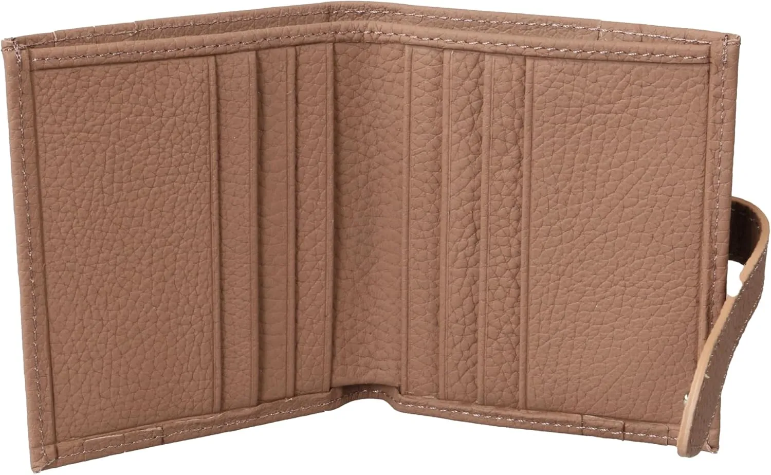 grande 3803 Genuine Leather Card Holder For Women and Men Slim Minimalist Card Case Small Snap Wallet (Cookie)