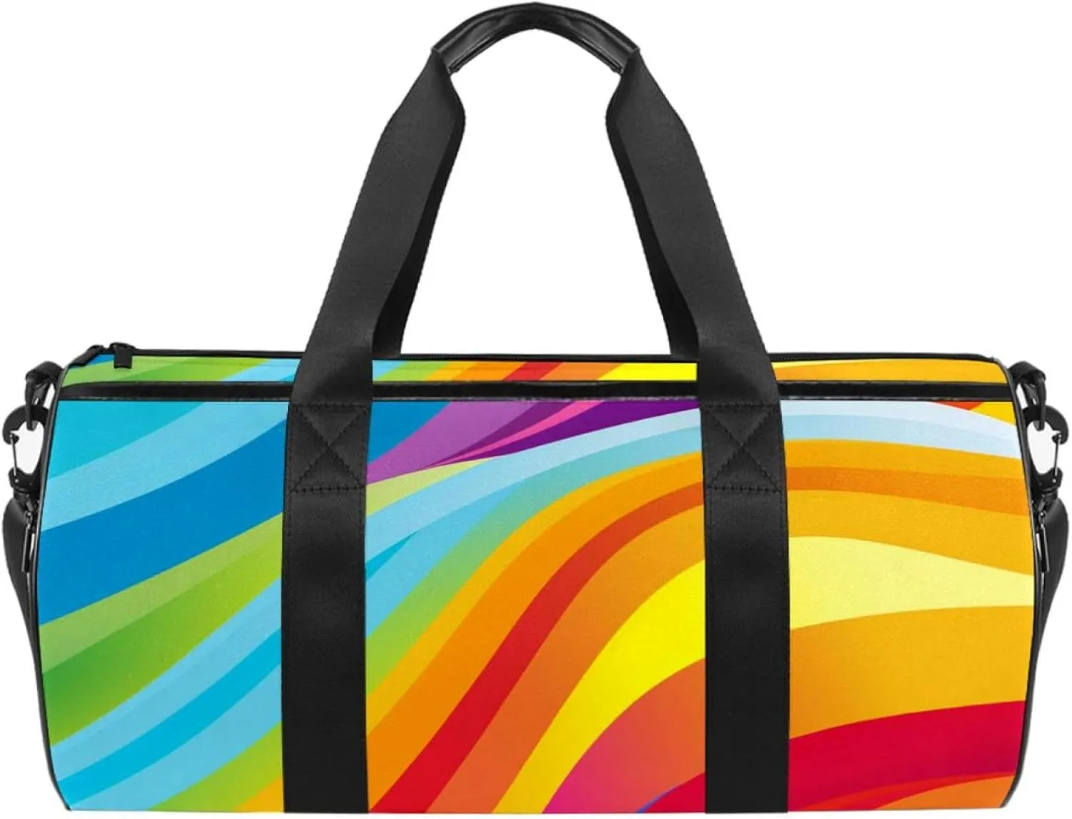 Gym Bags for Men,Travel Duffel Bags for Women,Colored Stripes Rainbow,Workout Bag