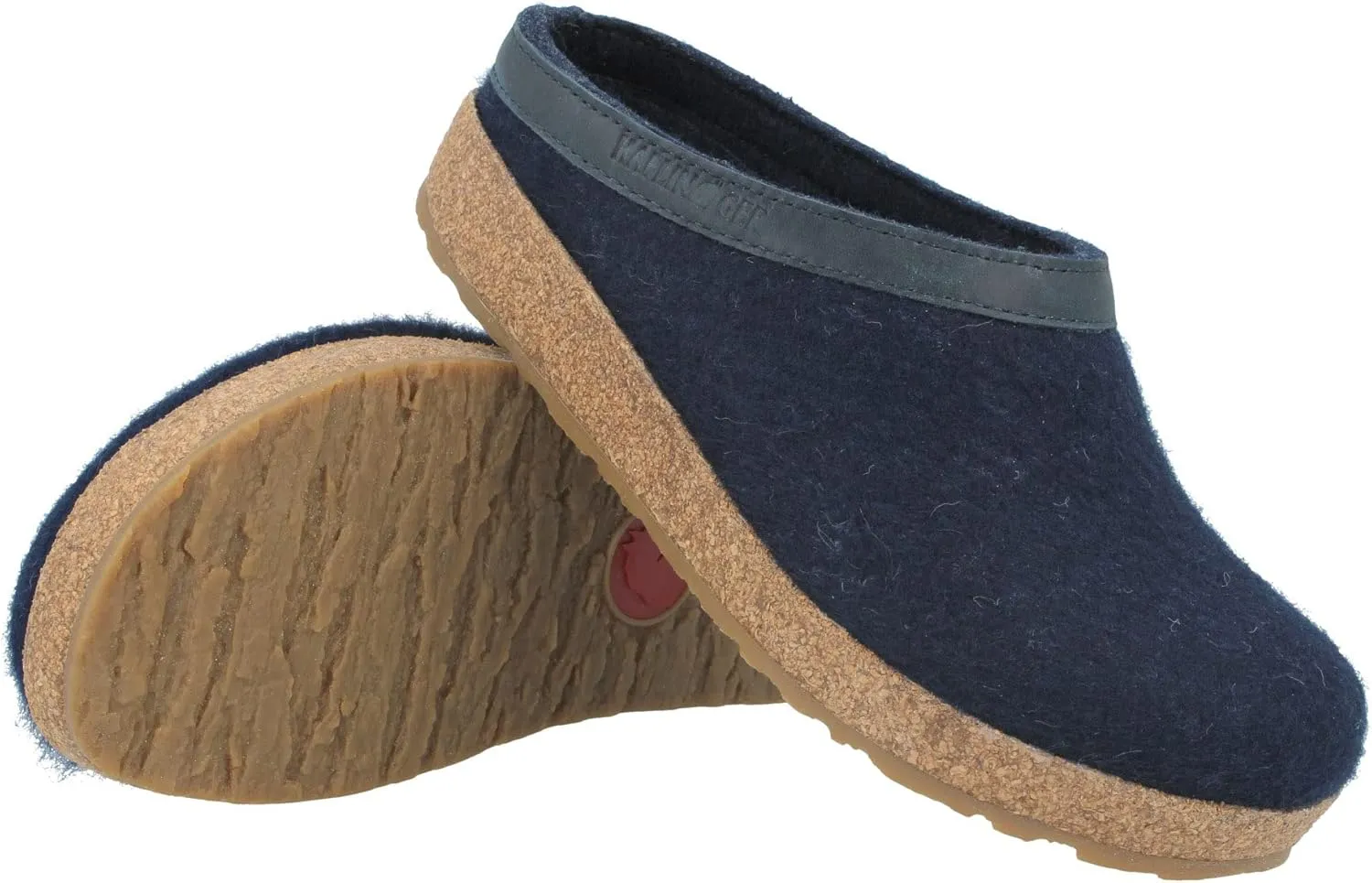 HAFLINGER Unisex GZL Leather Trimmed Wool Clogs