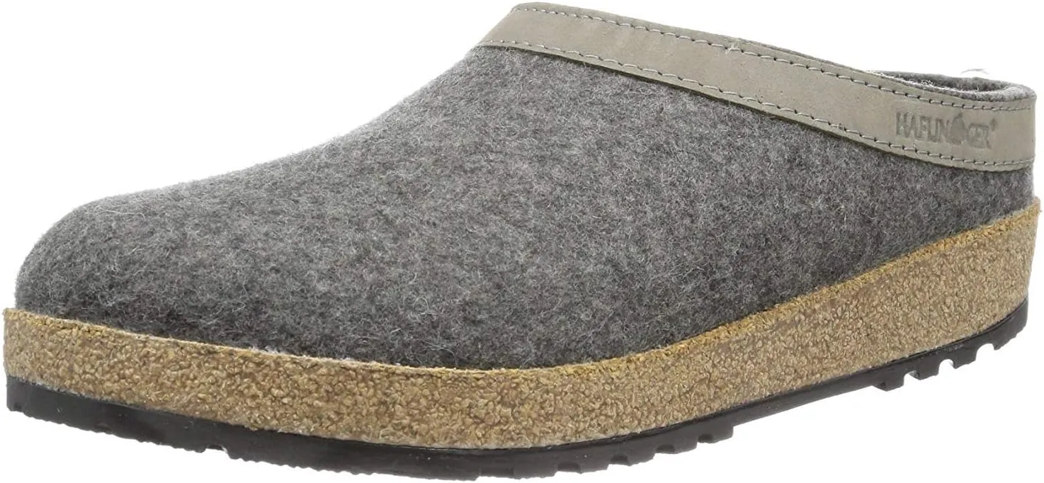 HAFLINGER Unisex GZL Leather Trimmed Wool Clogs