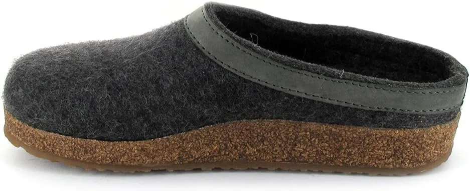 HAFLINGER Unisex GZL Leather Trimmed Wool Clogs
