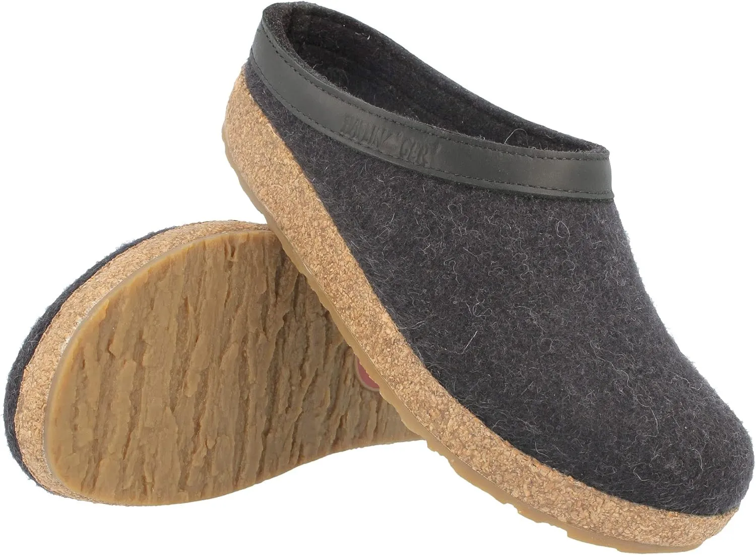 HAFLINGER Unisex GZL Leather Trimmed Wool Clogs