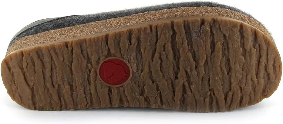 HAFLINGER Unisex GZL Leather Trimmed Wool Clogs