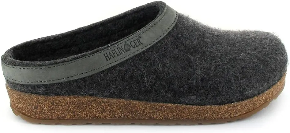 HAFLINGER Unisex GZL Leather Trimmed Wool Clogs