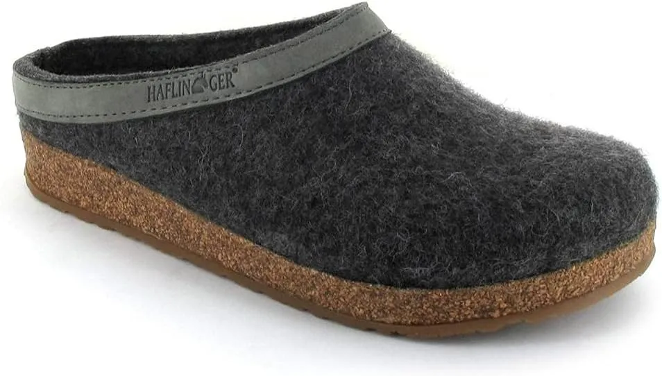 HAFLINGER Unisex GZL Leather Trimmed Wool Clogs