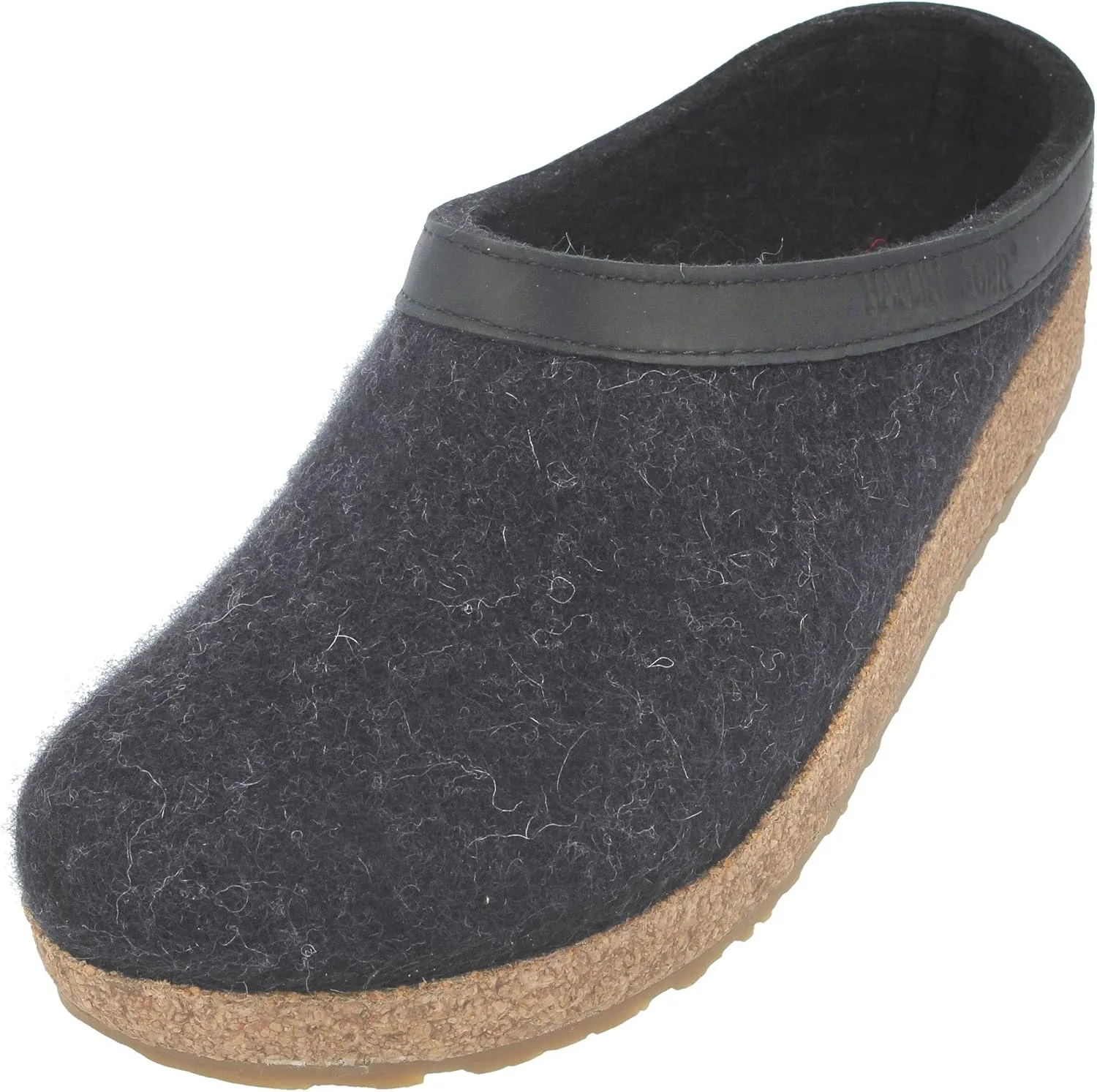 HAFLINGER Unisex GZL Leather Trimmed Wool Clogs