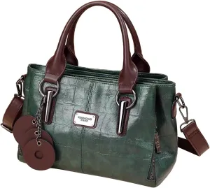 Handbags and Purses for Women Vegan Leather Tote Bag with Compartments Womens Shoulder Crossbody Satchel Work Bags