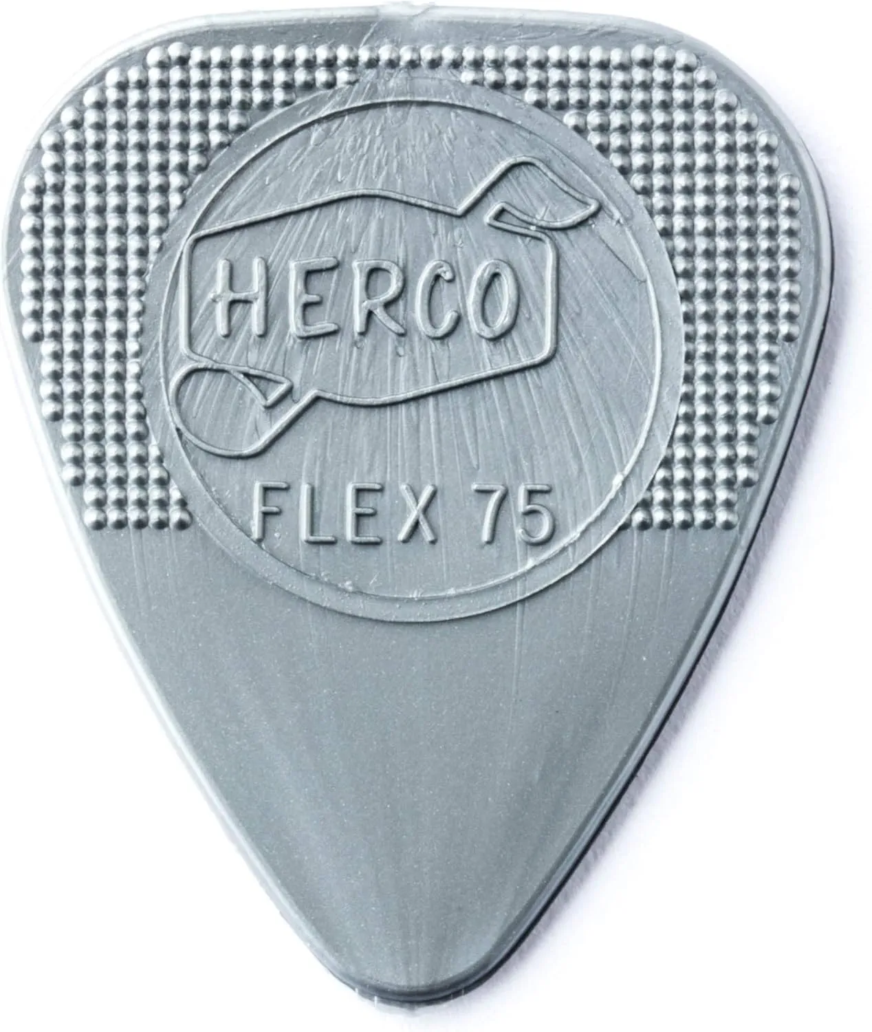 Herco® HE211 Flex 75 Nylon Flat Picks, Silver, Heavy, 100/Bag