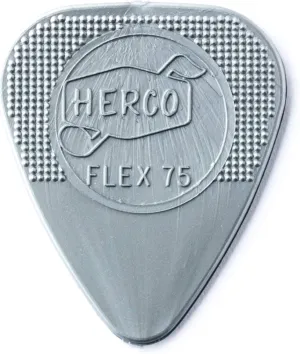 Herco® HE211 Flex 75 Nylon Flat Picks, Silver, Heavy, 100/Bag