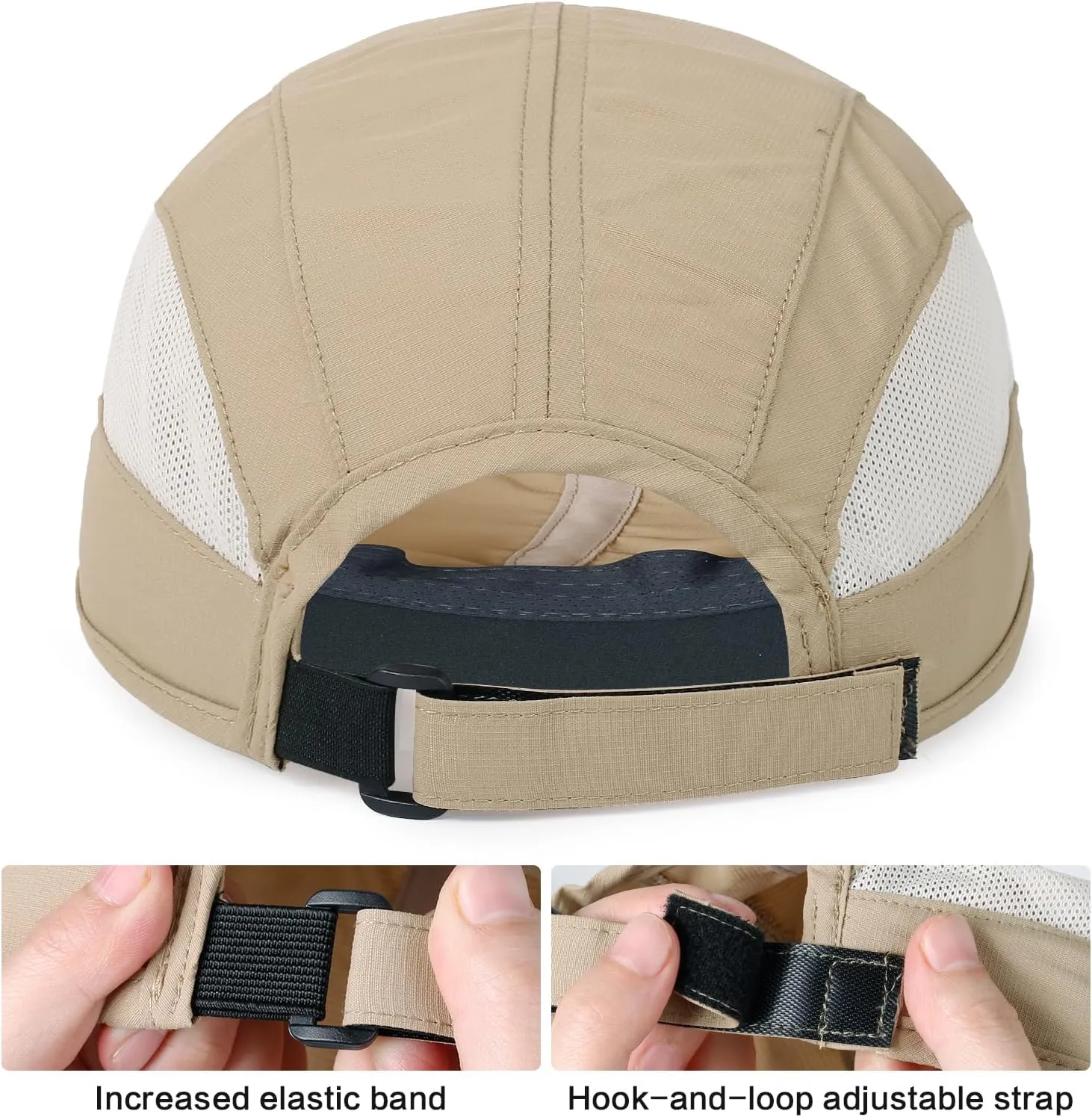 HH HOFNEN Quick Dry Baseball Cap Unstructured Running Cap Water-Resistant UPF 50  Mesh Golf Sun Hats for Men Women